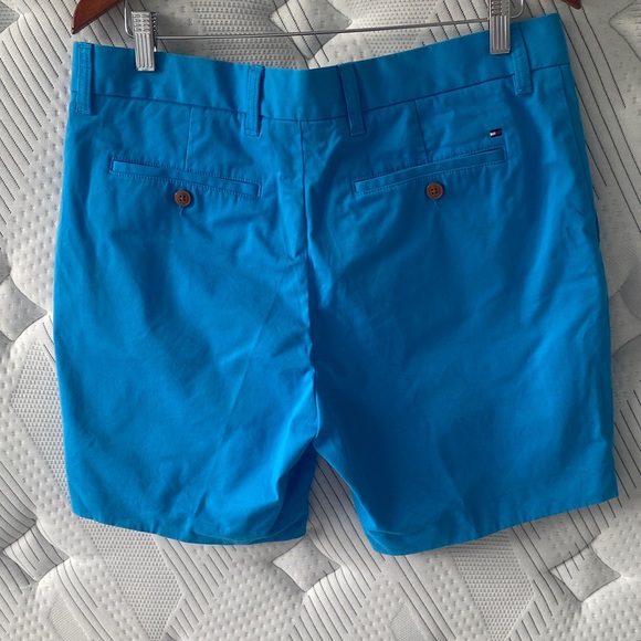 Tommy Hilfiger Bright Blue Flat Front Shorts - Picture 3 of 4